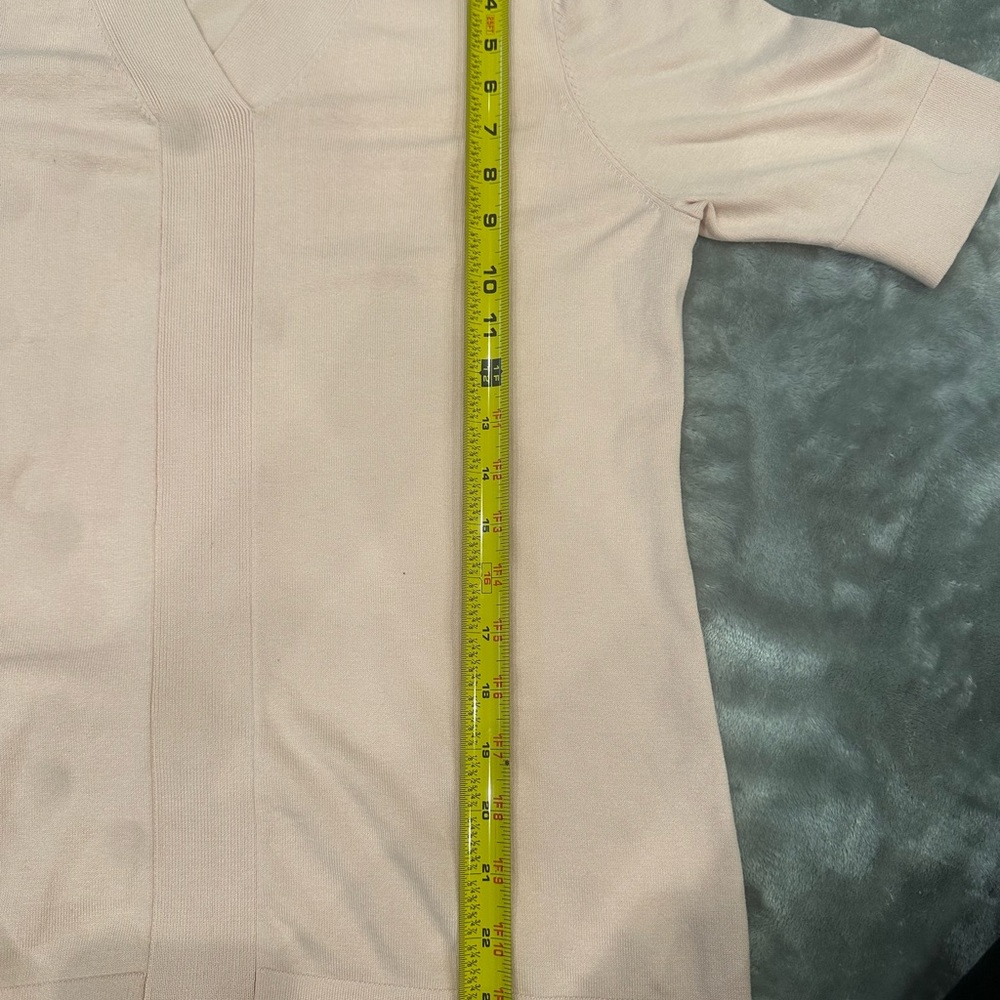 Pendleton Light Pink V-Neck Light Weight Sweater-… - image 6